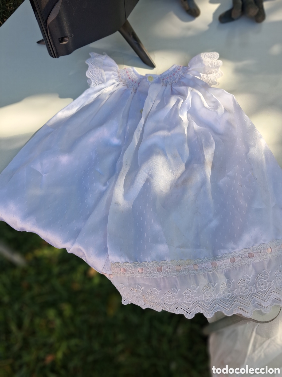 Casas de mu&ntilde;ecas: ANTIGUO VESTIDO DE MU&Ntilde;ECA CON BORDADO - Foto 6