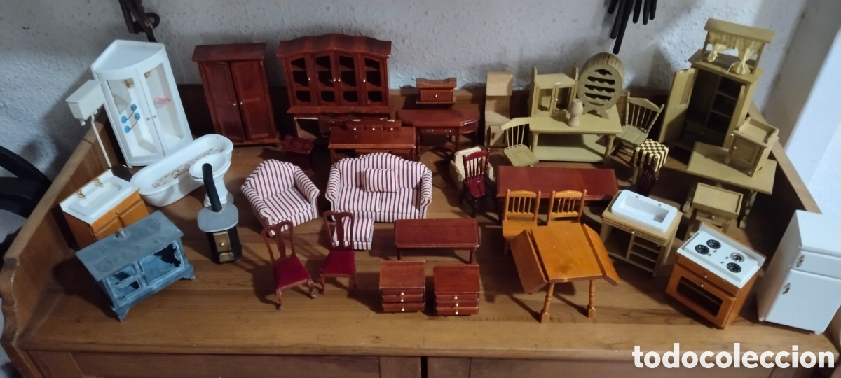 Casas de mu&ntilde;ecas: Lote de muebles casa de mu&ntilde;ecas - Foto 2