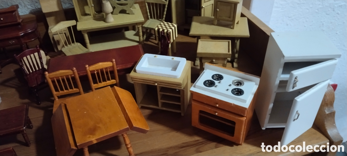 Casas de mu&ntilde;ecas: Lote de muebles casa de mu&ntilde;ecas - Foto 4
