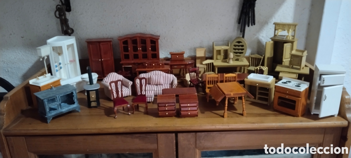 Casas de mu&ntilde;ecas: Lote de muebles casa de mu&ntilde;ecas