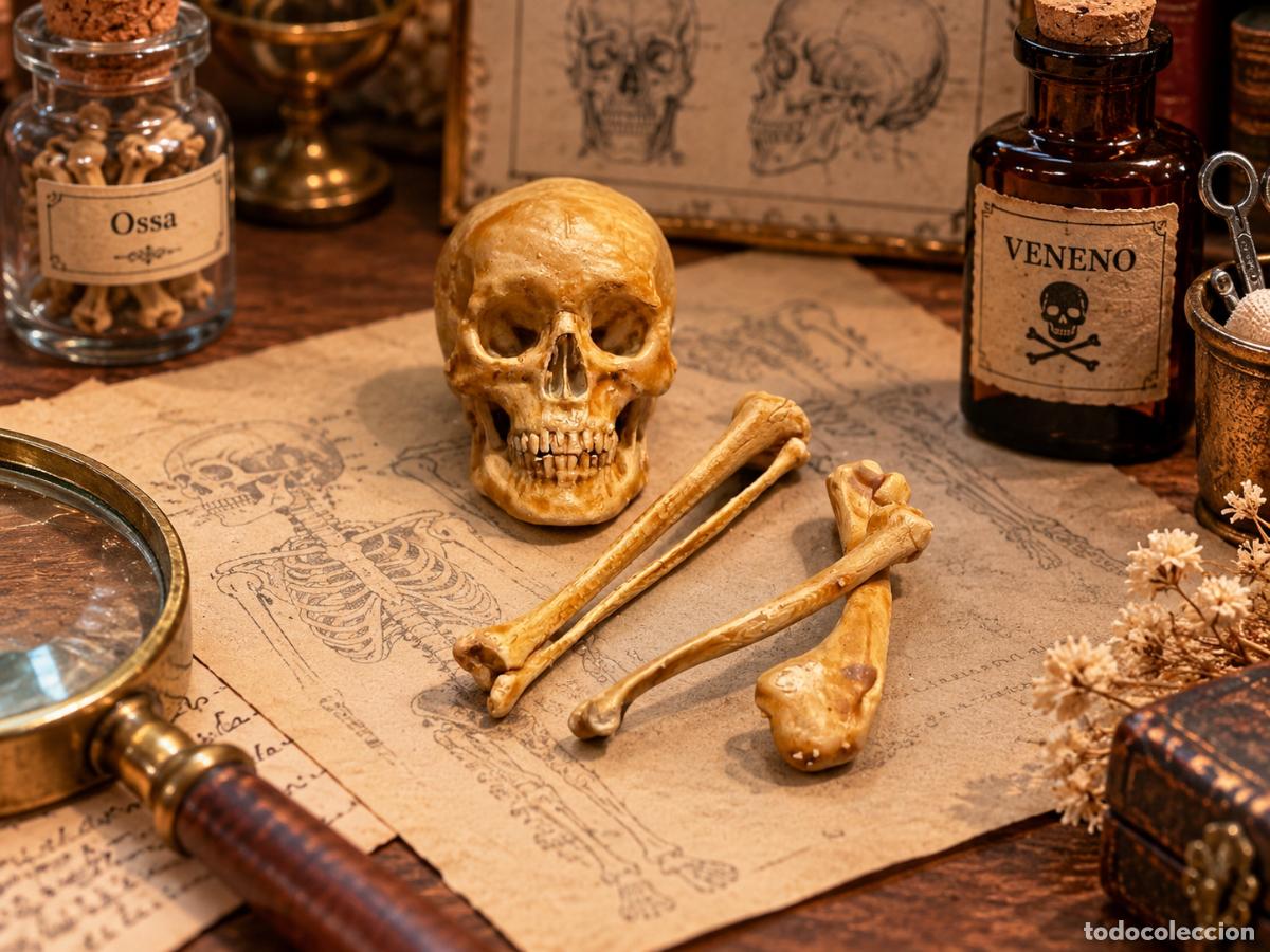 Casas de mu&ntilde;ecas: Calavera y huesos en miniatura - Foto 4