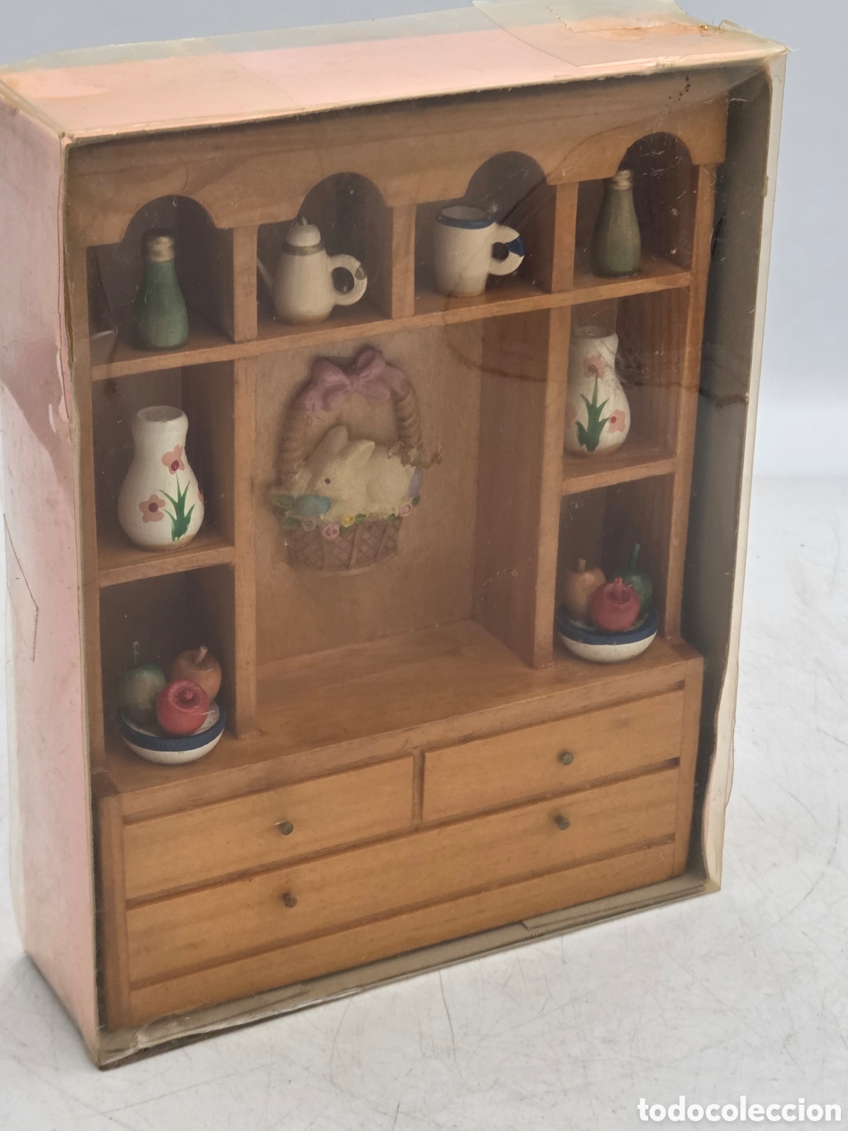 Casas de mu&ntilde;ecas: ARMARIO ALHACENA MADERA MINIATURA CASA DE MU&Ntilde;ECAS