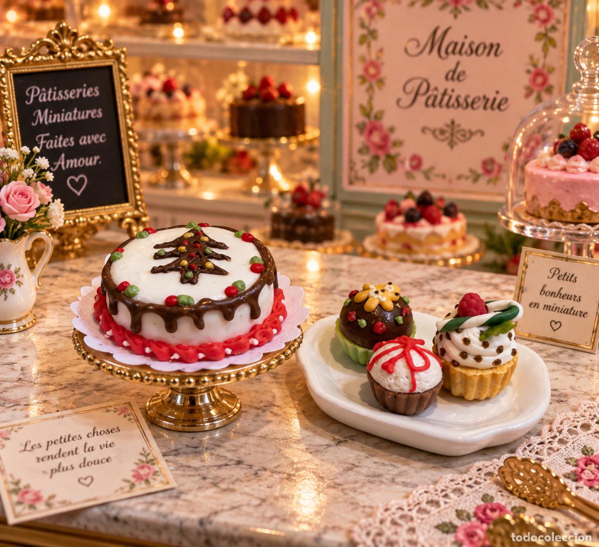Casas de mu&ntilde;ecas: Tarta y cupcakes de Navidad para la casa de mu&ntilde;ecas - Foto 7