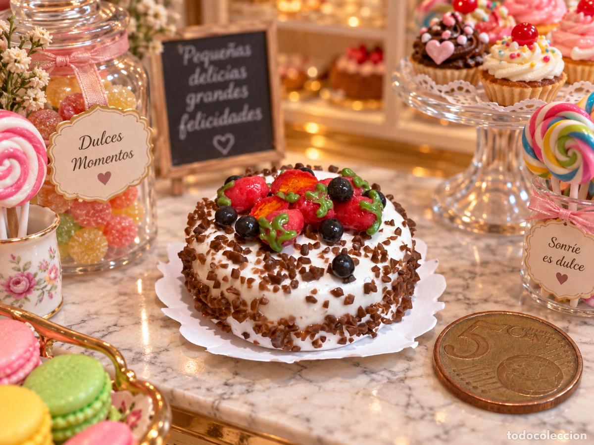 Casas de mu&ntilde;ecas: Tarta comida miniatura casa de mu&ntilde;ecas - Foto 3