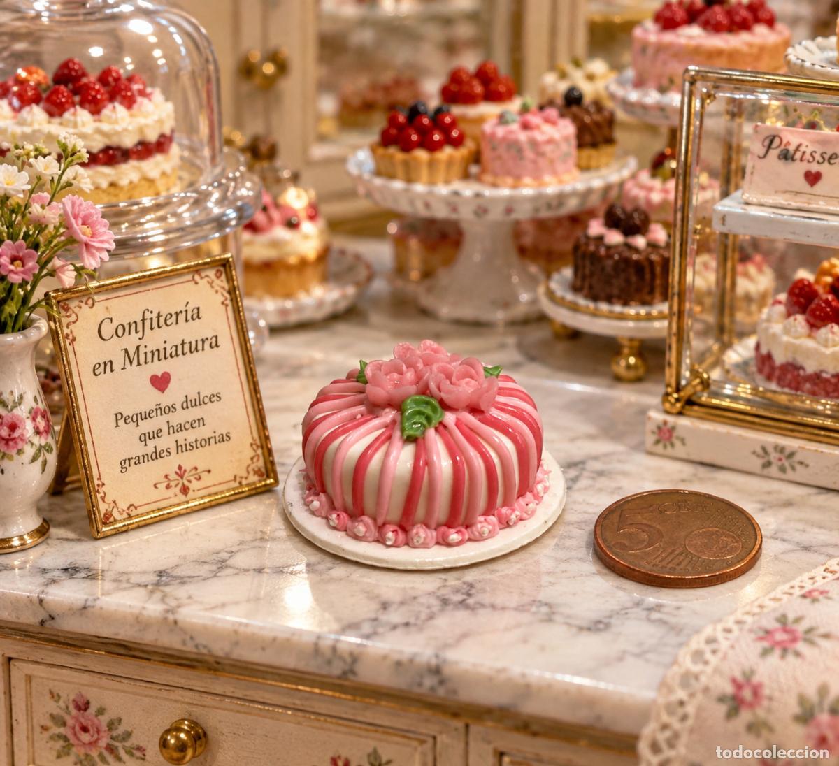 Casas de mu&ntilde;ecas: Tarta helada comida miniatura casa de mu&ntilde;ecas - Foto 3