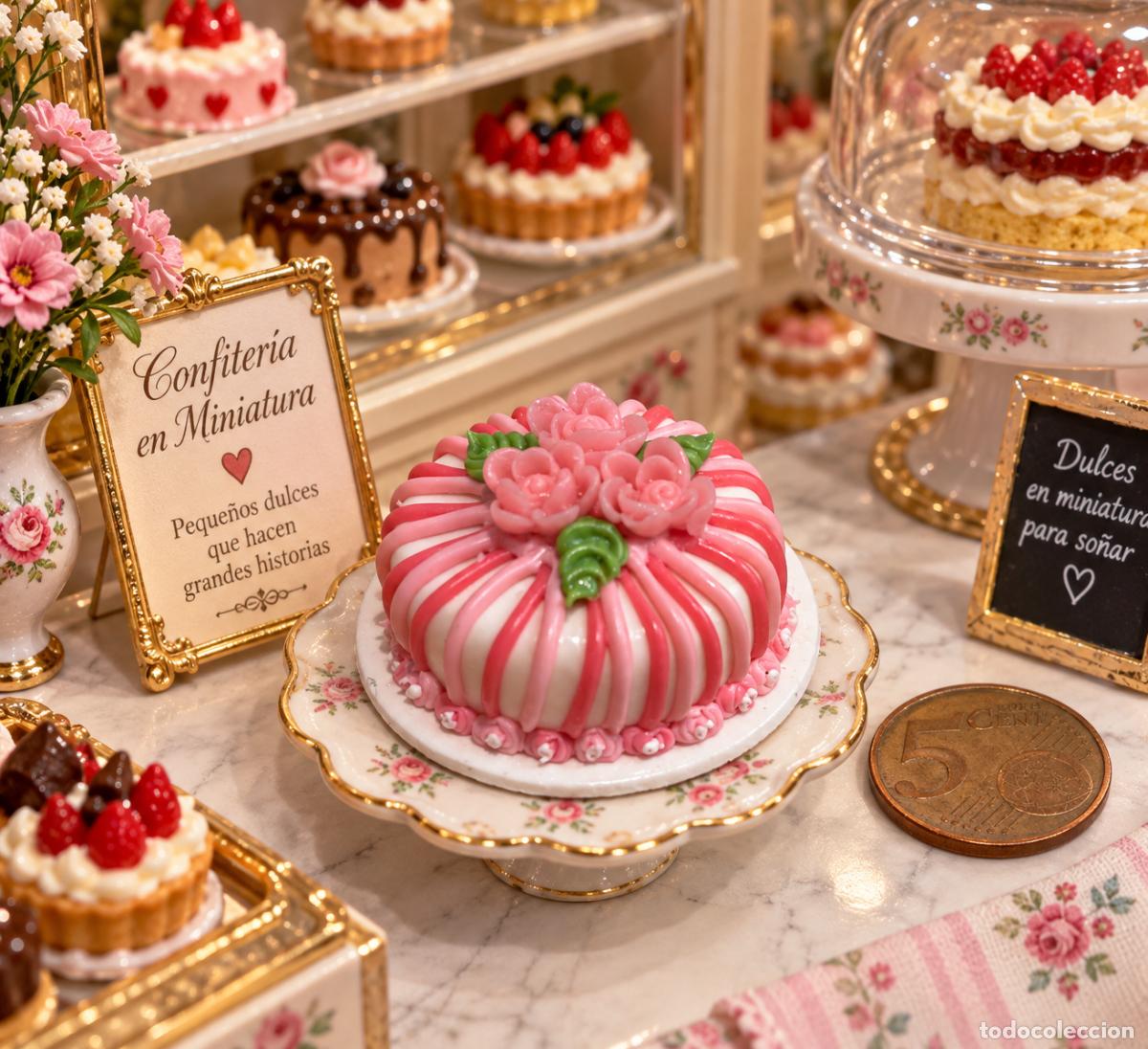 Casas de mu&ntilde;ecas: Tarta helada comida miniatura casa de mu&ntilde;ecas - Foto 4