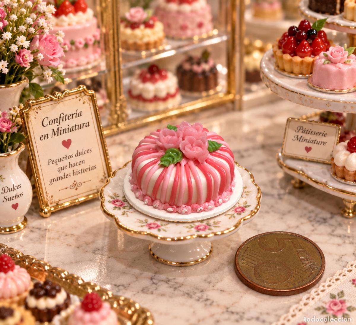 Casas de mu&ntilde;ecas: Tarta helada comida miniatura casa de mu&ntilde;ecas - Foto 5
