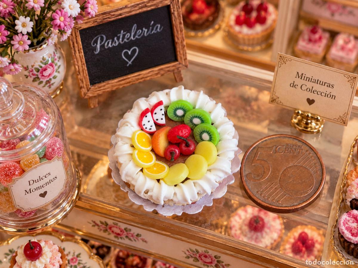 Casas de mu&ntilde;ecas: Tarta de frutas comida miniatura casa de mu&ntilde;ecas - Foto 5