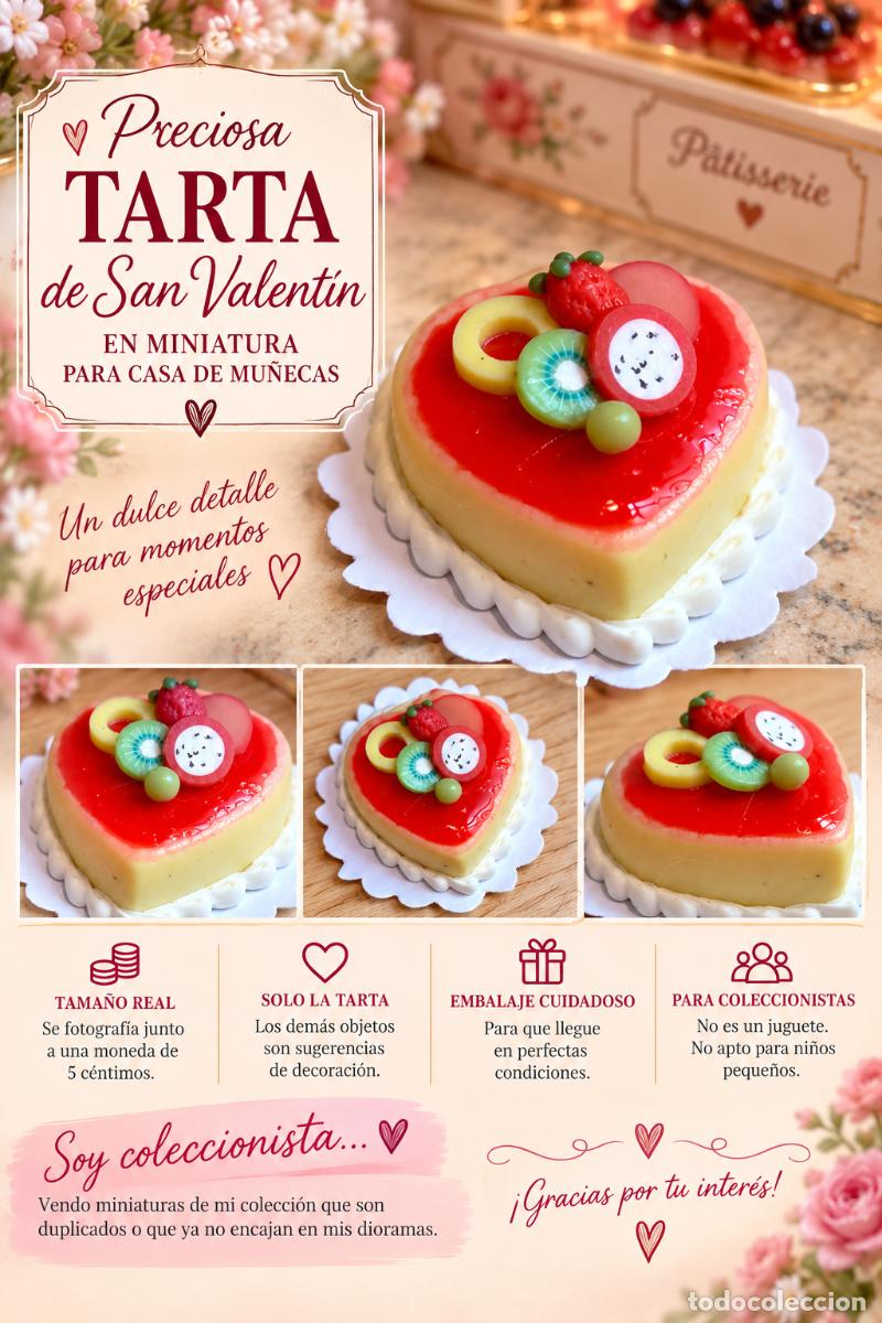Casas de mu&ntilde;ecas: Tarta de San Valent&iacute;n para la casa de mu&ntilde;ecas - Foto 2