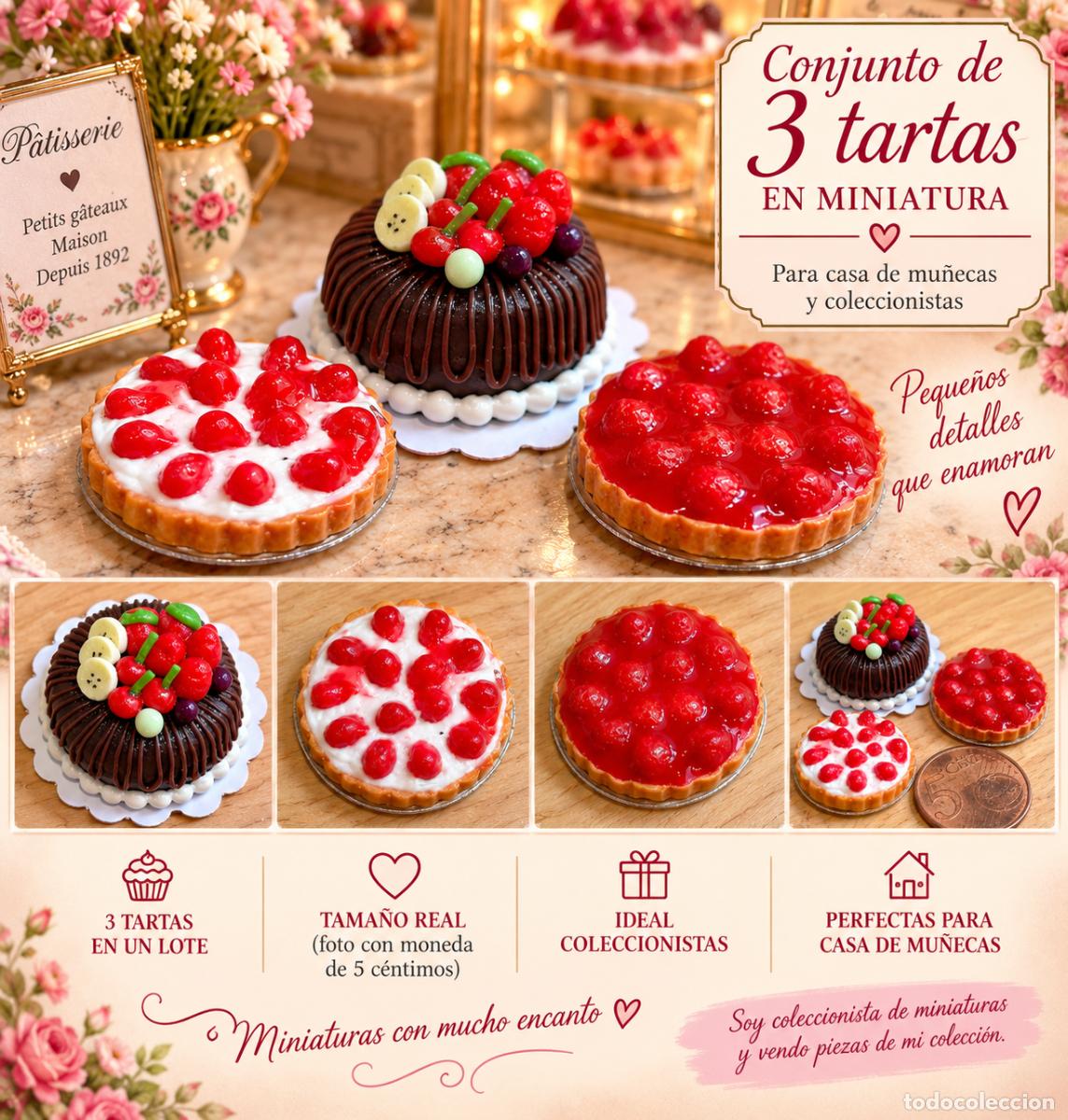 Casas de mu&ntilde;ecas: Tres tartas para la casa de mu&ntilde;ecas - Foto 2