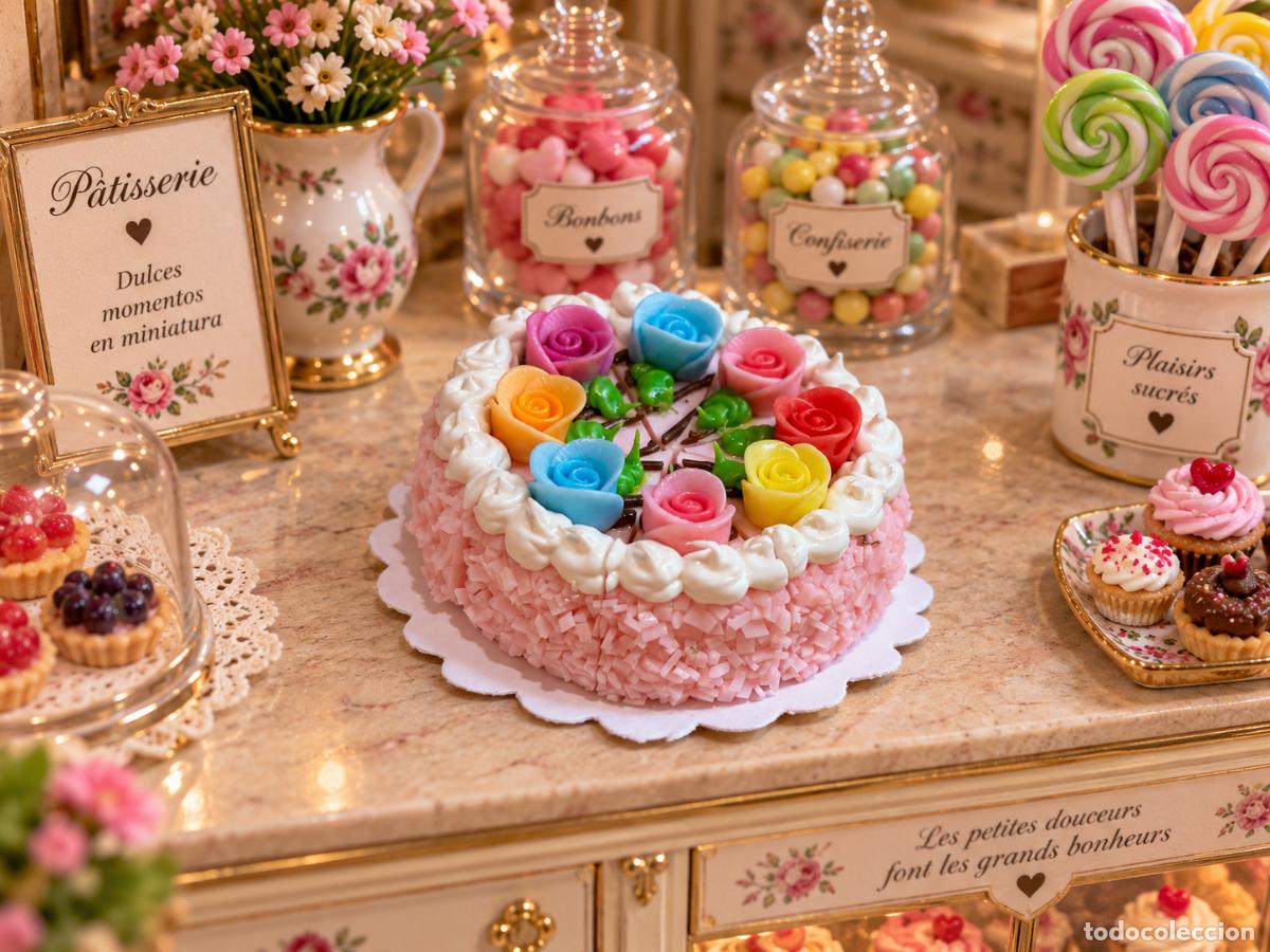 Casas de mu&ntilde;ecas: Decorativa tarta en porciones para la casa de mu&ntilde;ecas