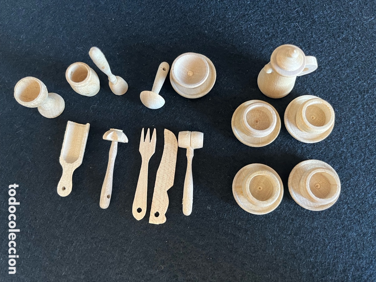 Casas de mu&ntilde;ecas: Miniaturas de madera natural