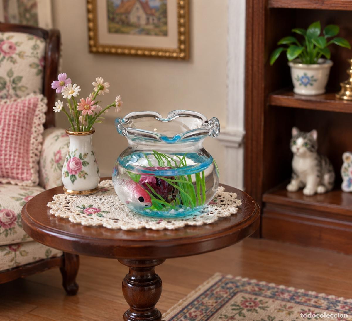Casas de mu&ntilde;ecas: Pecera de cristal miniatura casa de mu&ntilde;ecas - Foto 3