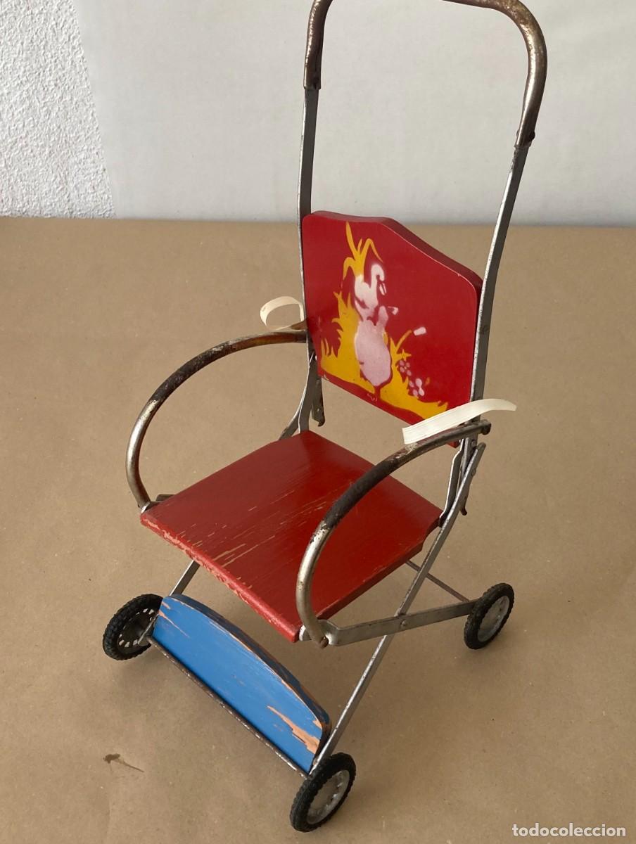 Casas de mu&ntilde;ecas: COCHECITO JUGUETE BEBE SILLETA SILLA DE PASEO EN MADERA Y METAL - A&Ntilde;OS 40