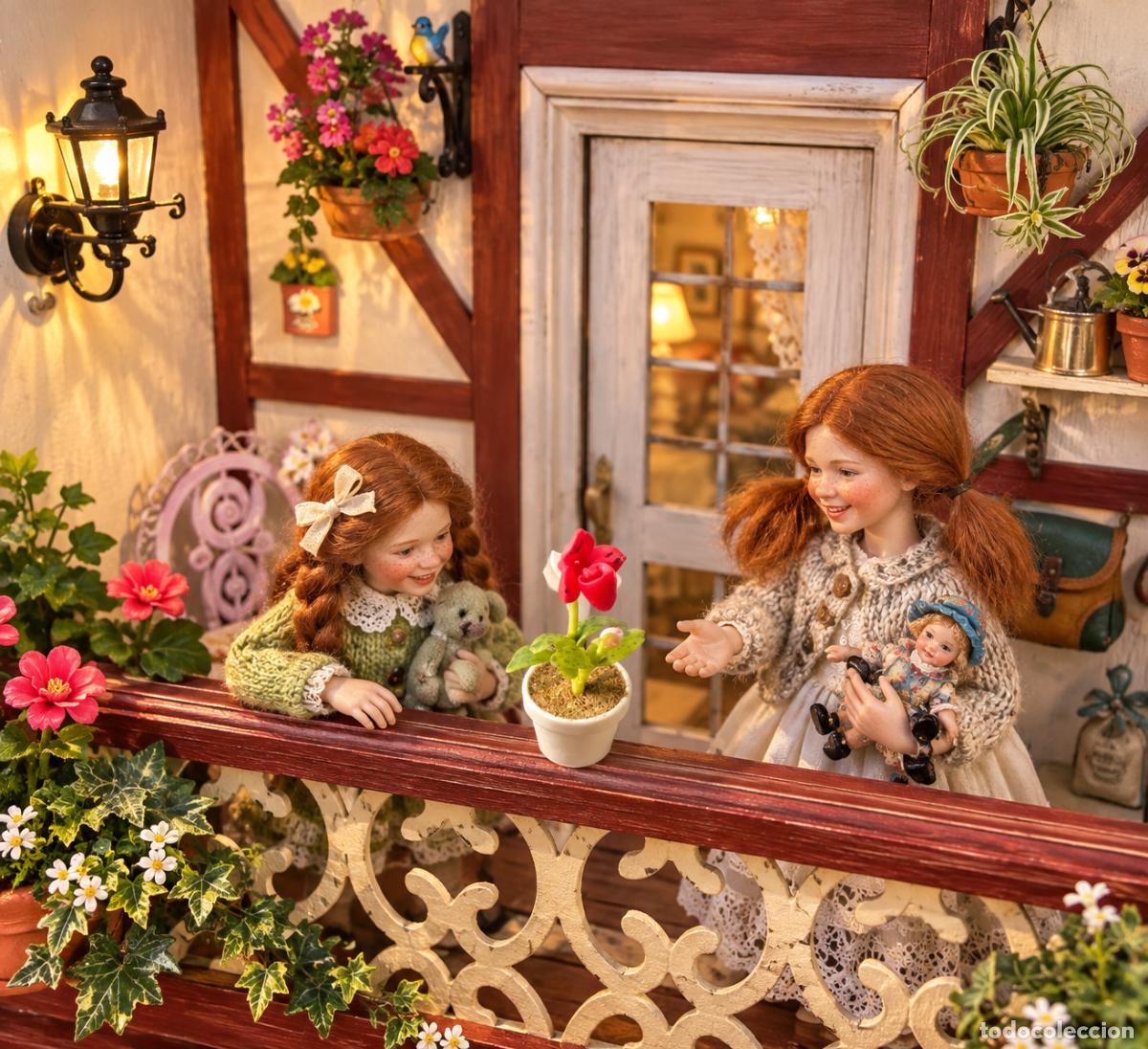 Casas de mu&ntilde;ecas: Flor granate en miniatura casa de mu&ntilde;ecas - Foto 3