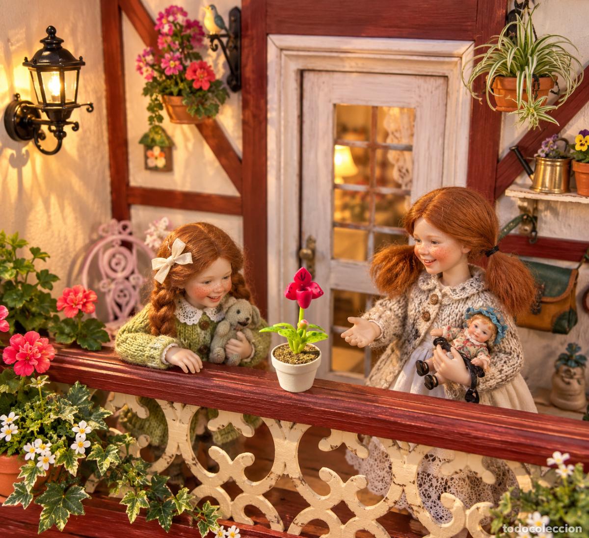 Casas de mu&ntilde;ecas: Flor granate en miniatura casa de mu&ntilde;ecas - Foto 4