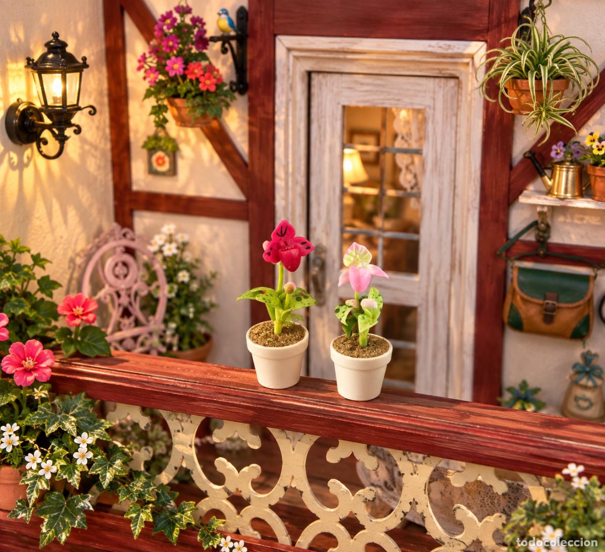 Casas de mu&ntilde;ecas: Flor granate en miniatura casa de mu&ntilde;ecas - Foto 5