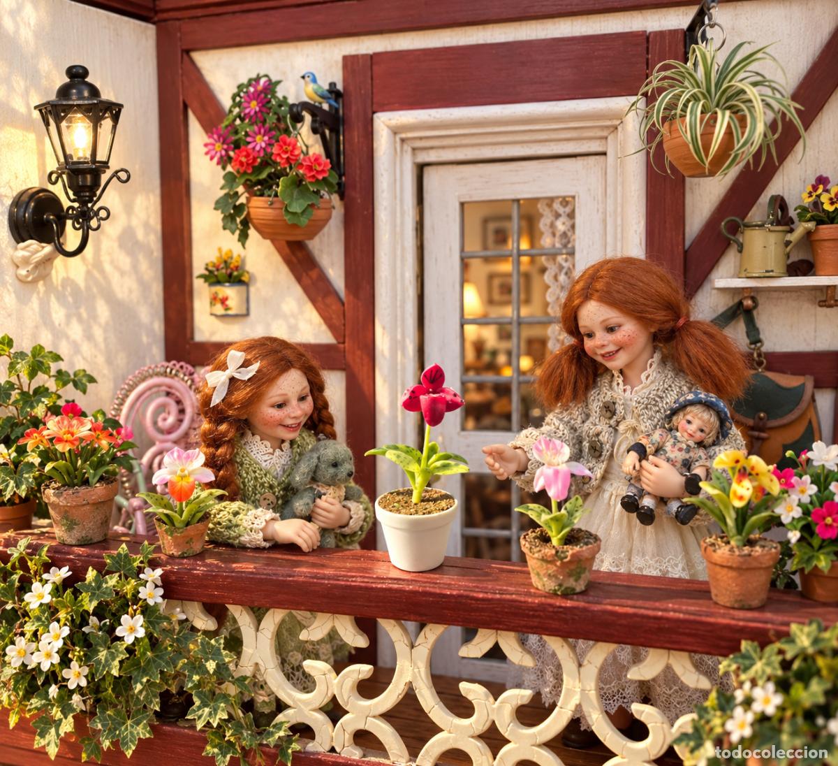 Casas de mu&ntilde;ecas: Flor granate en miniatura casa de mu&ntilde;ecas - Foto 7