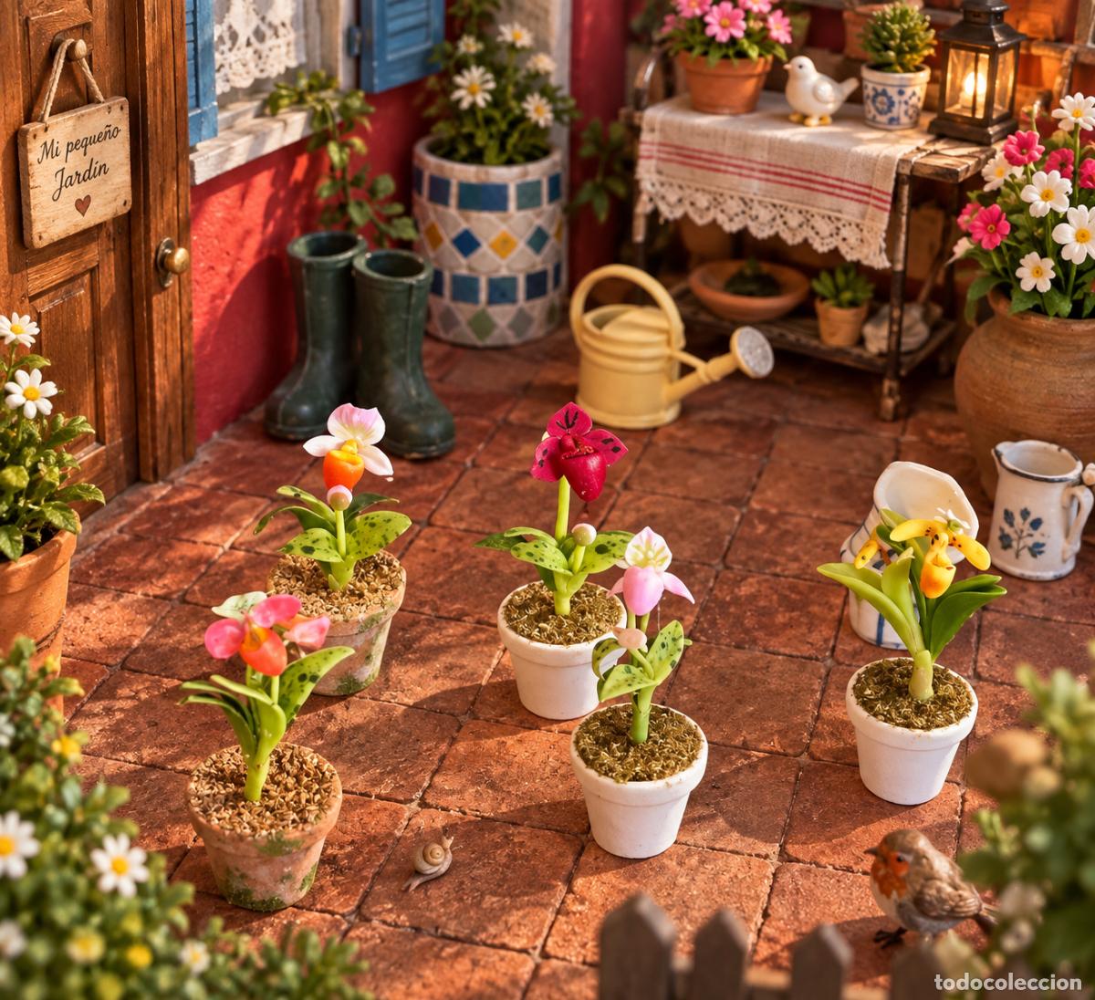 Casas de mu&ntilde;ecas: Flor granate en miniatura casa de mu&ntilde;ecas - Foto 9
