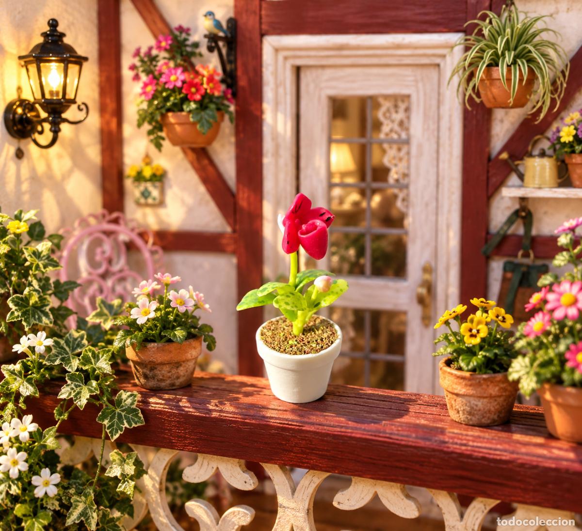Maisons de Poup&eacute;es: Flor granate en miniatura casa de mu&ntilde;ecas