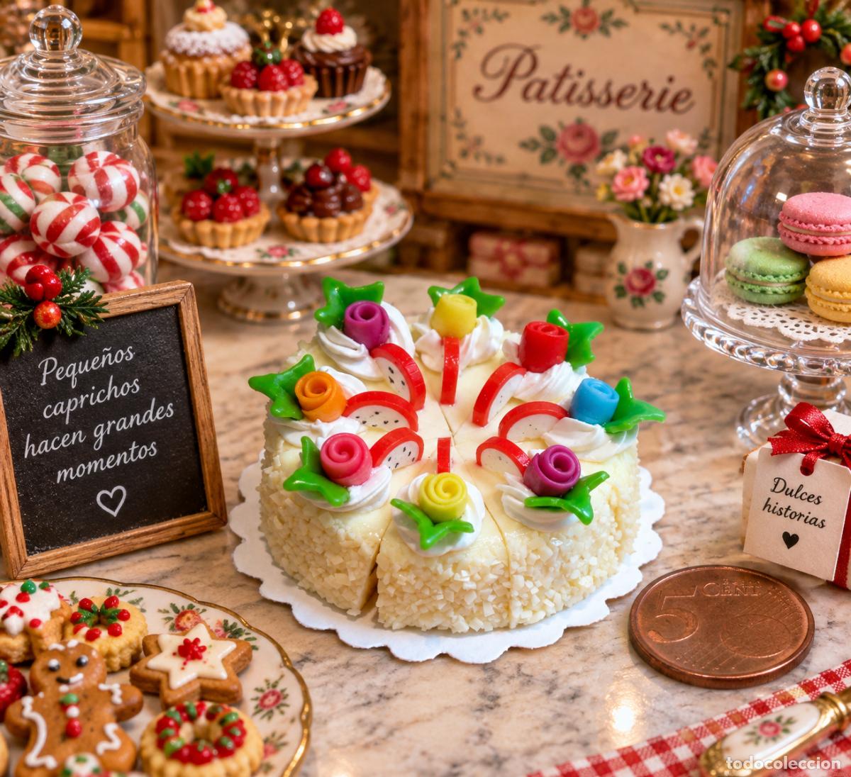 Case di Bambole: Decorativa tarta de crema en porciones para la casa de mu&ntilde;ecas