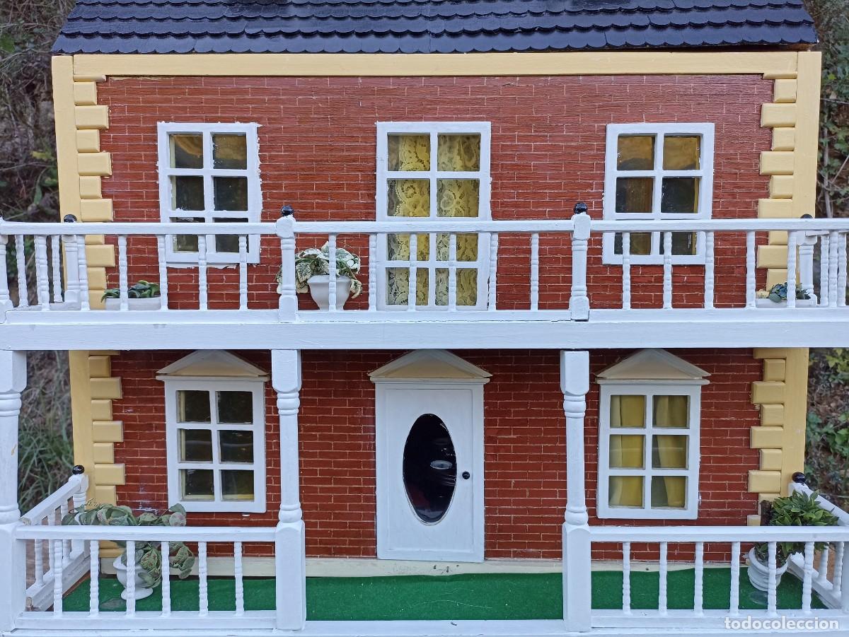 Casas de mu&ntilde;ecas: Casa de mu&ntilde;ecas de madera con mobiliario - Foto 7