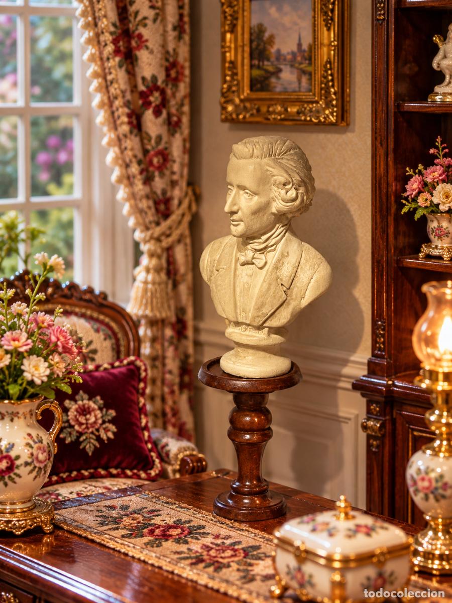 Casas de mu&ntilde;ecas: Figura de Chopin miniatura casa mu&ntilde;ecas