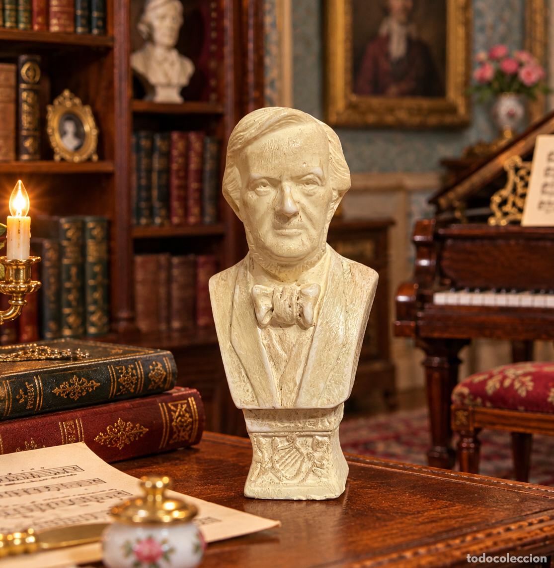 Casas de mu&ntilde;ecas: Figura busto de Wagner miniatura casa mu&ntilde;ecas