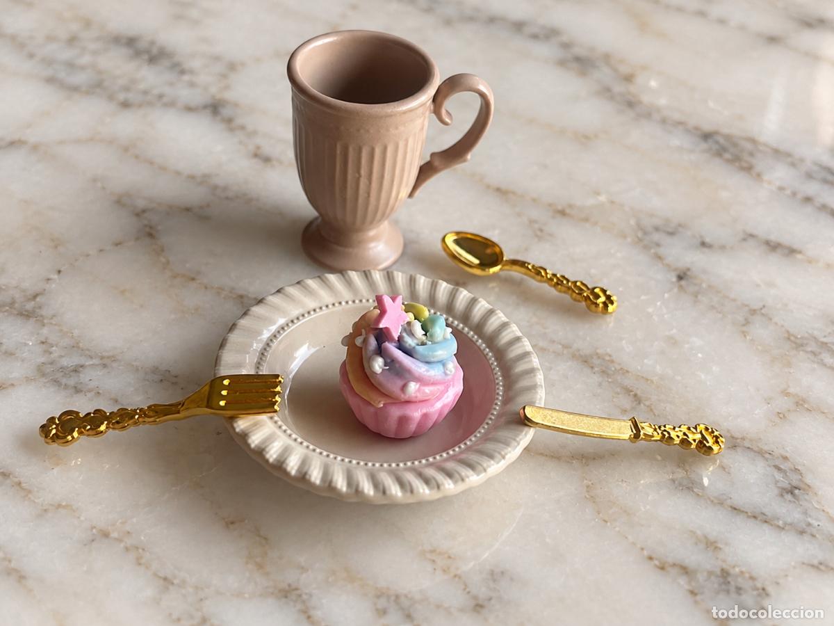 Casas de mu&ntilde;ecas: Merienda Rosa miniatura casa de mu&ntilde;ecas