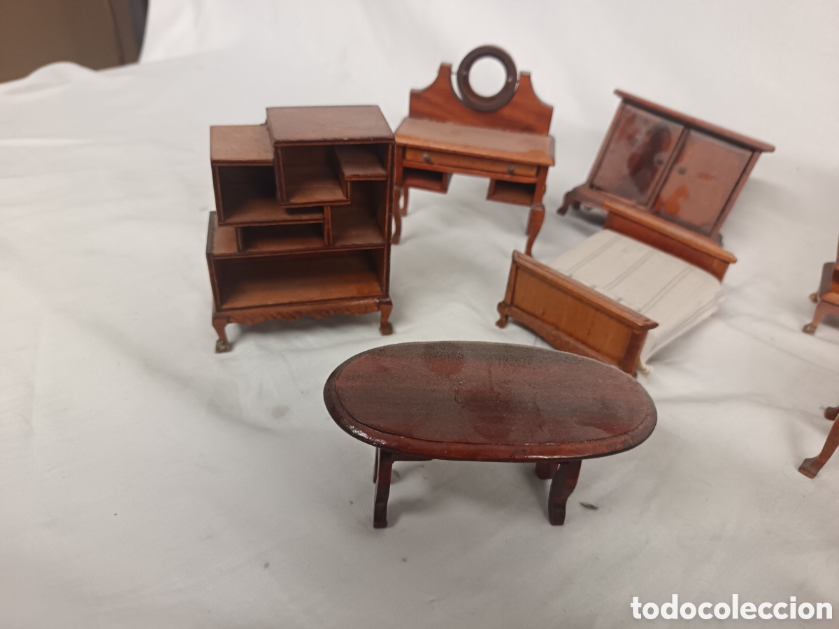 Casas de mu&ntilde;ecas: LOTE DE MUEBLES CASA DE MU&Ntilde;ECAS, MADERA - Foto 3