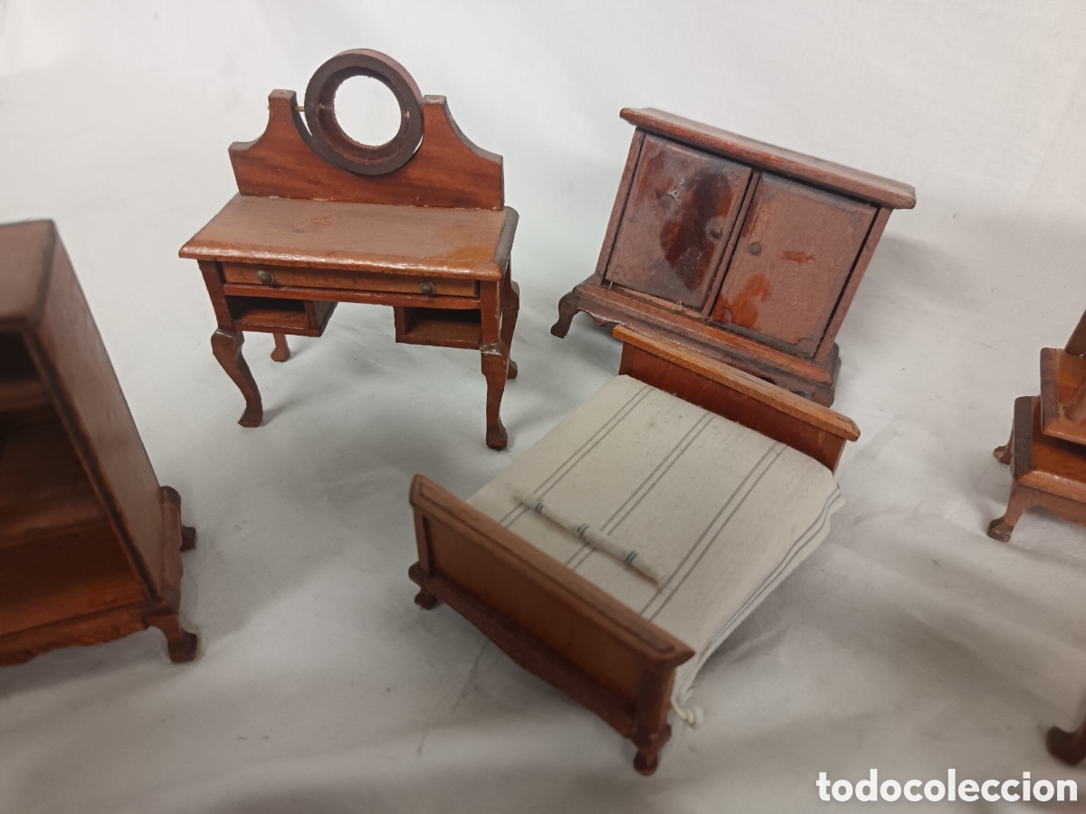 Casas de mu&ntilde;ecas: LOTE DE MUEBLES CASA DE MU&Ntilde;ECAS, MADERA - Foto 4