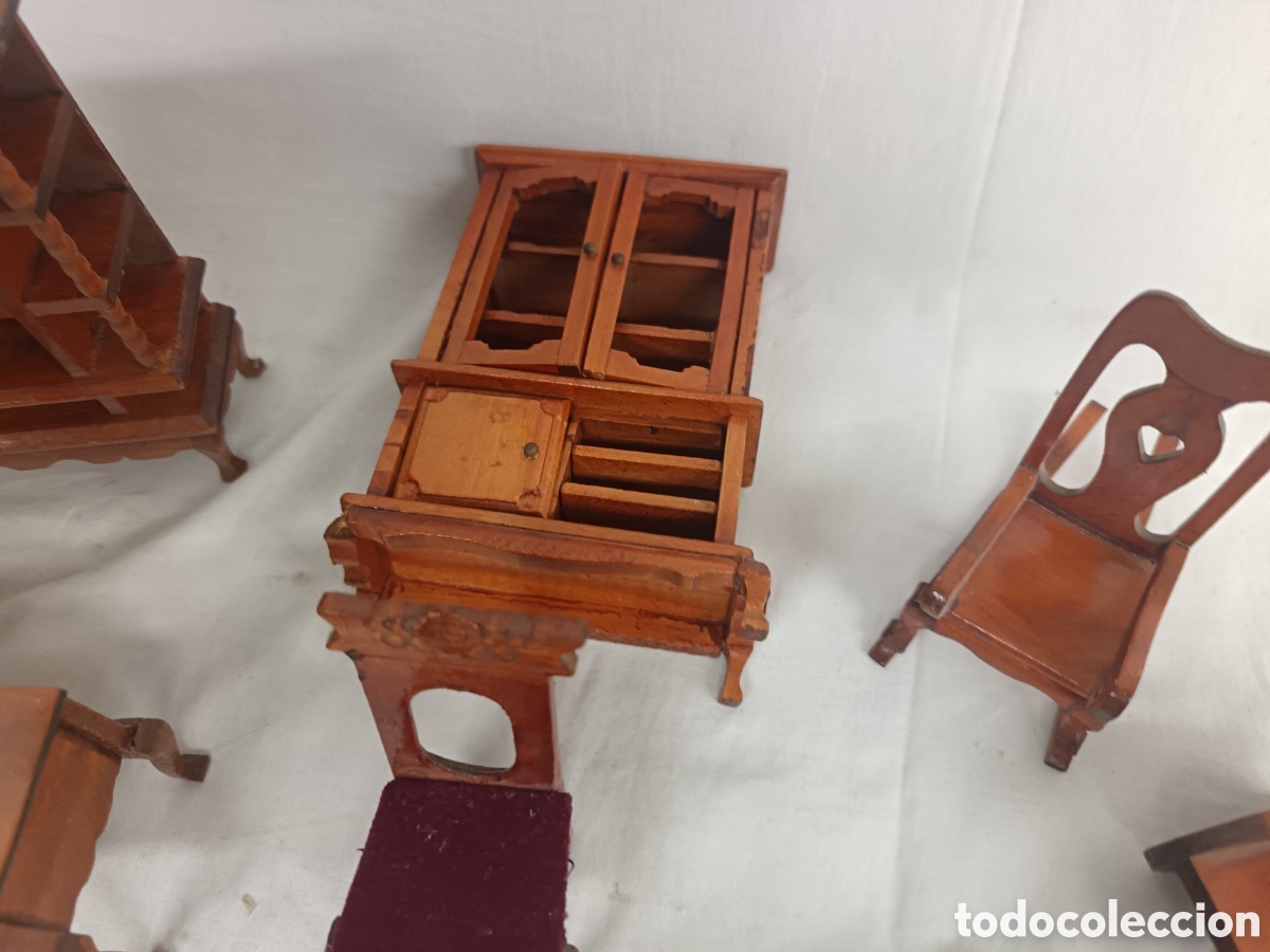 Casas de mu&ntilde;ecas: LOTE DE MUEBLES CASA DE MU&Ntilde;ECAS, MADERA - Foto 5