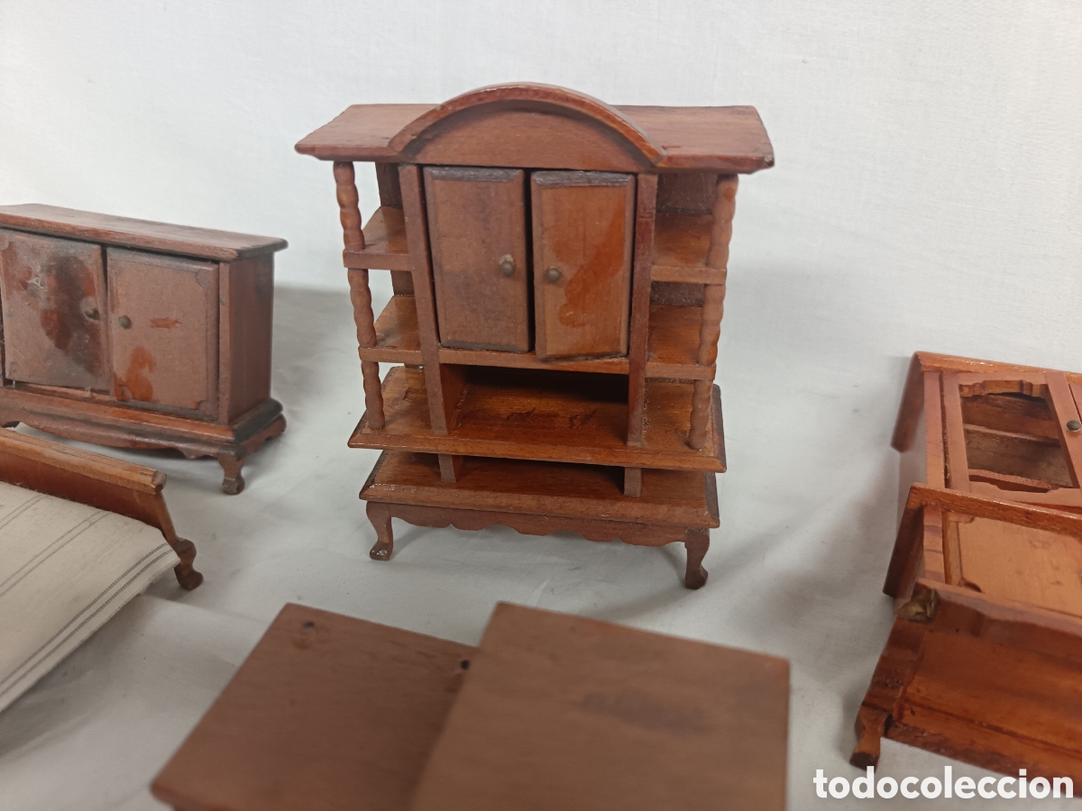 Casas de mu&ntilde;ecas: LOTE DE MUEBLES CASA DE MU&Ntilde;ECAS, MADERA - Foto 6