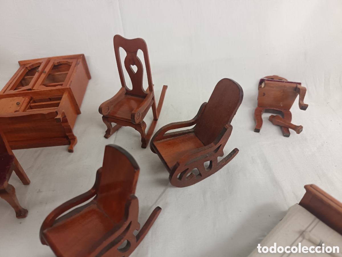 Casas de mu&ntilde;ecas: LOTE DE MUEBLES CASA DE MU&Ntilde;ECAS, MADERA - Foto 7