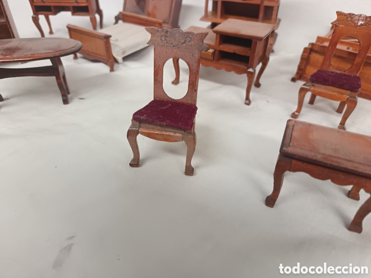 Casas de mu&ntilde;ecas: LOTE DE MUEBLES CASA DE MU&Ntilde;ECAS, MADERA - Foto 10