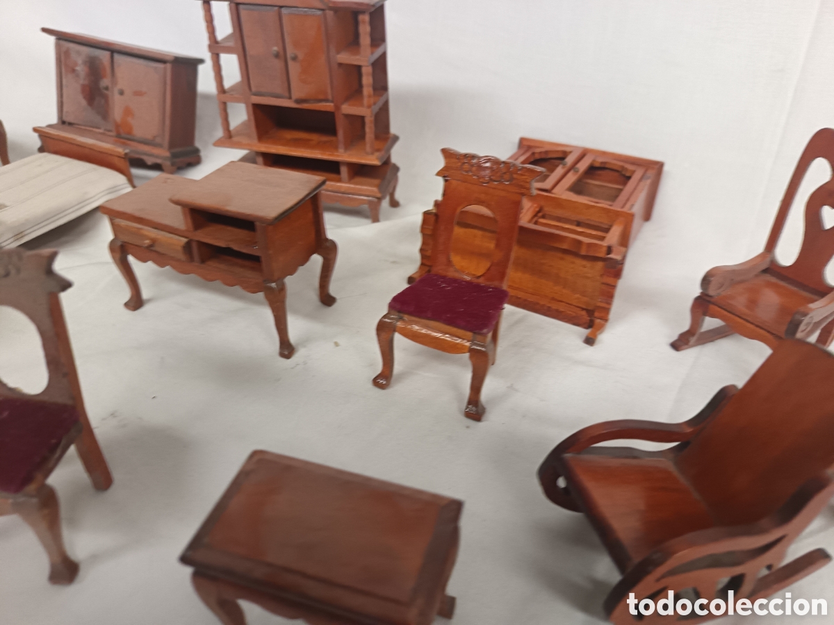 Casas de mu&ntilde;ecas: LOTE DE MUEBLES CASA DE MU&Ntilde;ECAS, MADERA - Foto 11
