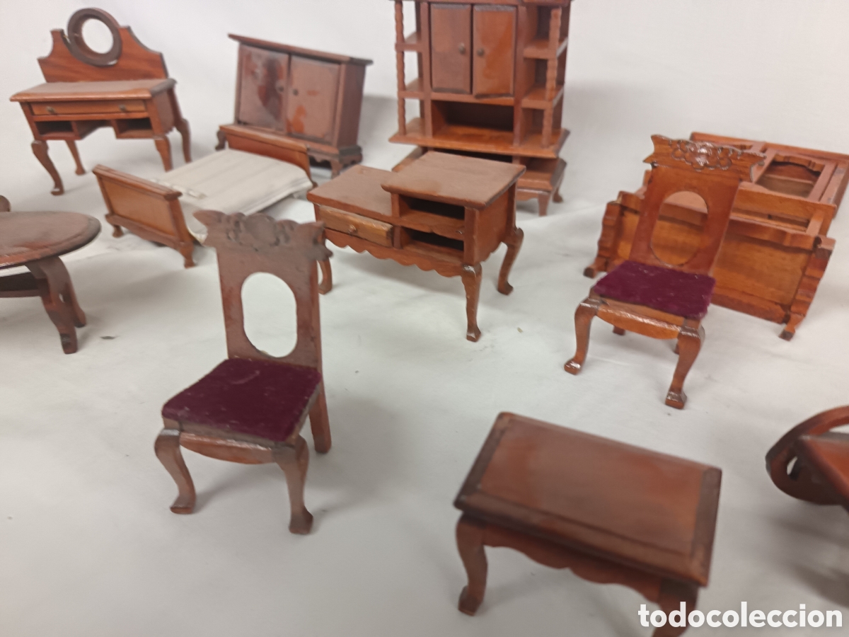 Casas de mu&ntilde;ecas: LOTE DE MUEBLES CASA DE MU&Ntilde;ECAS, MADERA - Foto 12