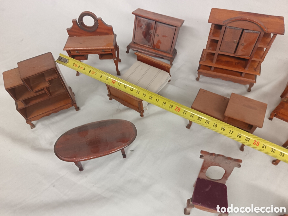 Casas de mu&ntilde;ecas: LOTE DE MUEBLES CASA DE MU&Ntilde;ECAS, MADERA - Foto 14