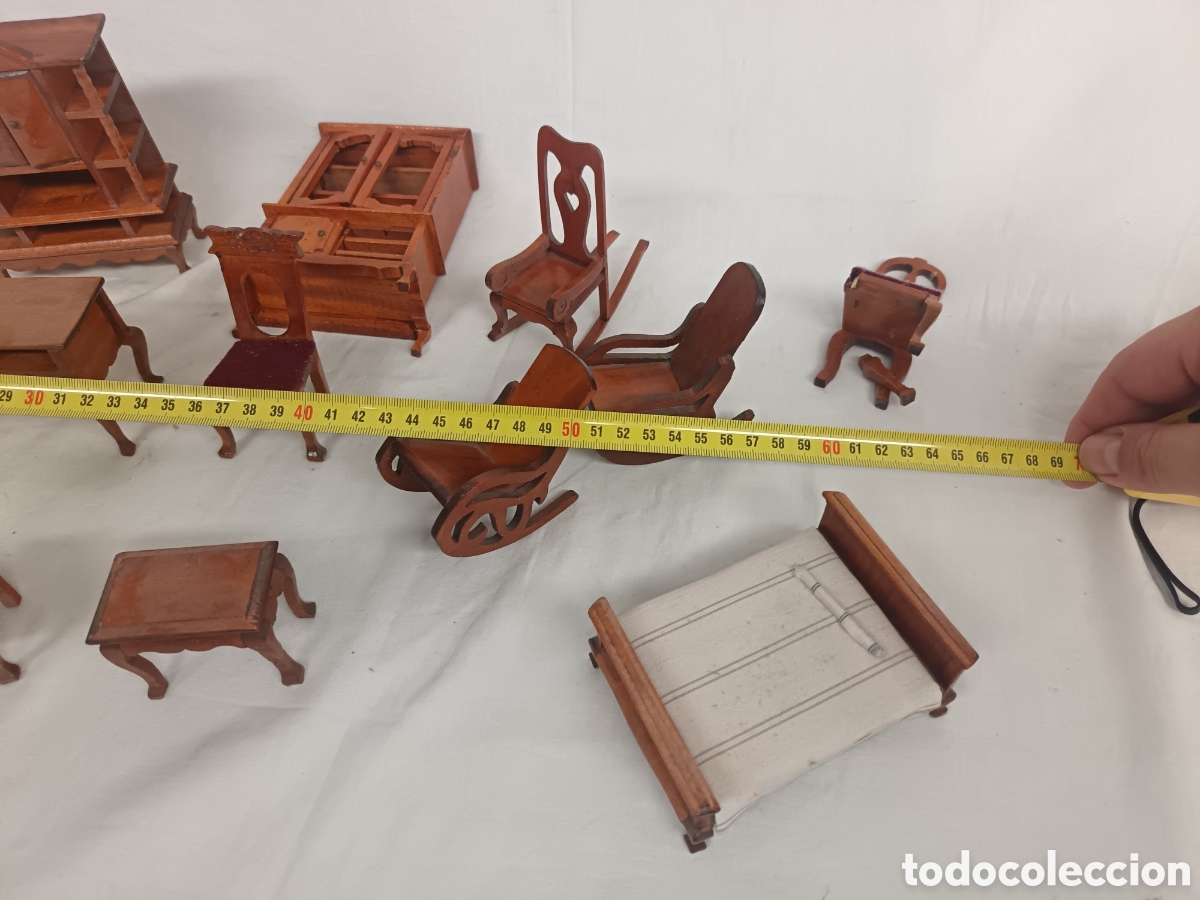 Casas de mu&ntilde;ecas: LOTE DE MUEBLES CASA DE MU&Ntilde;ECAS, MADERA - Foto 15
