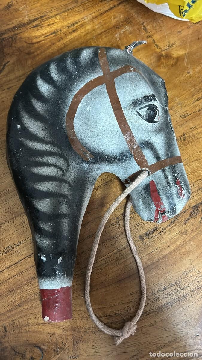 Casas de mu&ntilde;ecas: CABEZA DE CABALLO ANTIGUA EN CARTON PIEDRA CORREPASILLOS 22 CMS. ALTO y 16 DE ANCHO