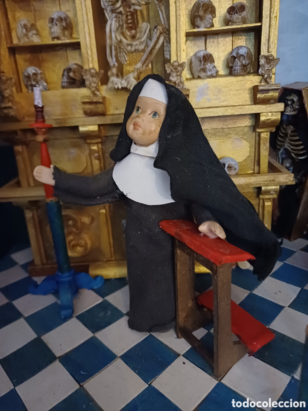 Casas de mu&ntilde;ecas: Diorama aparicionesde monja - Foto 5