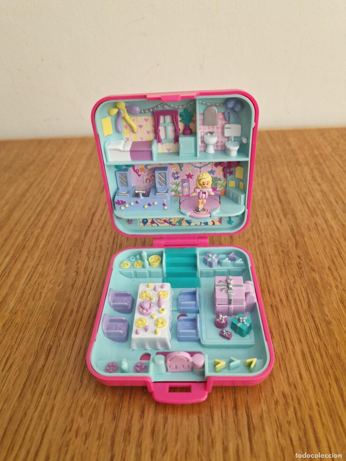 Casas de mu&ntilde;ecas: Polly Pocket Caja Polvera Fiesta de Cumplea&ntilde;os. 1989