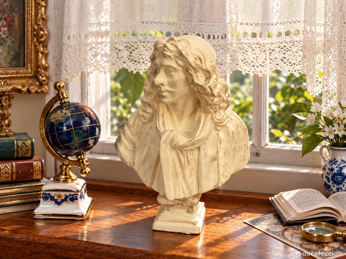 Casas de Bonecas: Figura de Moli&egrave;re miniatura casa mu&ntilde;ecas
