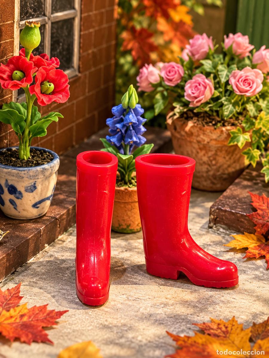 Casas de mu&ntilde;ecas: Botas rojas miniatura casa de mu&ntilde;ecas - Foto 6
