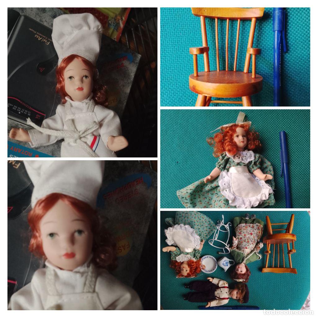 Puppenh&auml;user: Lote mu&ntilde;ecas porcelana accesorios aguama&ntilde;il silla madera