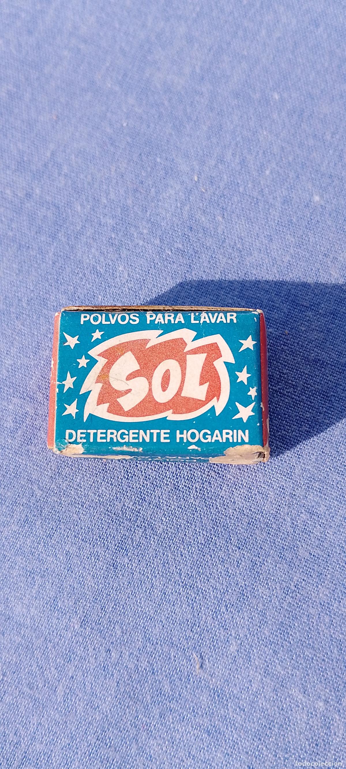 Casas de mu&ntilde;ecas: Antigua caja de detergente original de Familia Hogar&iacute;n de Modisa, a&ntilde;os 70