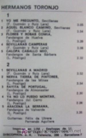Casetes antiguos: LOS HERMANOS TORONJO. CASE-67 - Foto 2