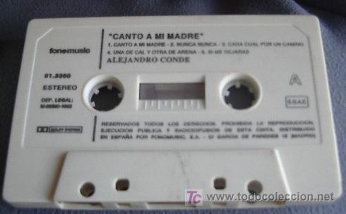 Casetes antiguos: alejandro conde - canto a mi madre - Foto 1