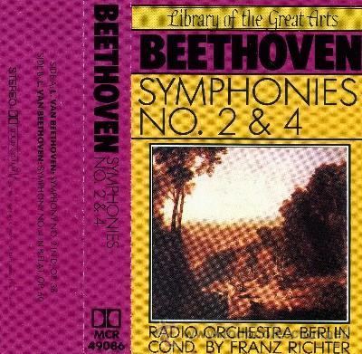 Casetes antiguos: BEETHOVEN  SYMPHONIES  N&ordm; 2 & 4 - Foto 1