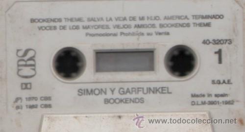 Casetes antiguos: SIMON Y GARFUNKEL  BOOKENDS - Foto 1